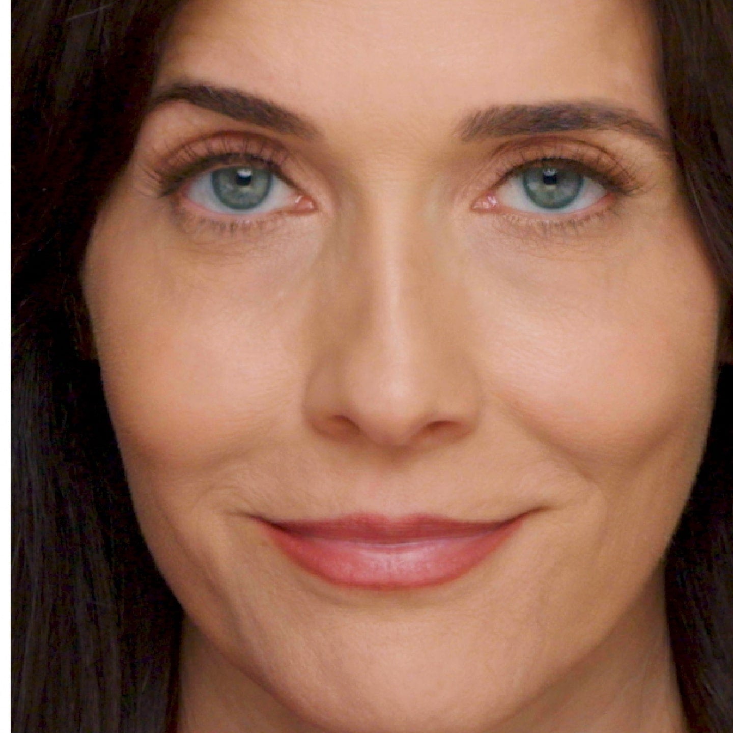 Close up of a woman's face and skin