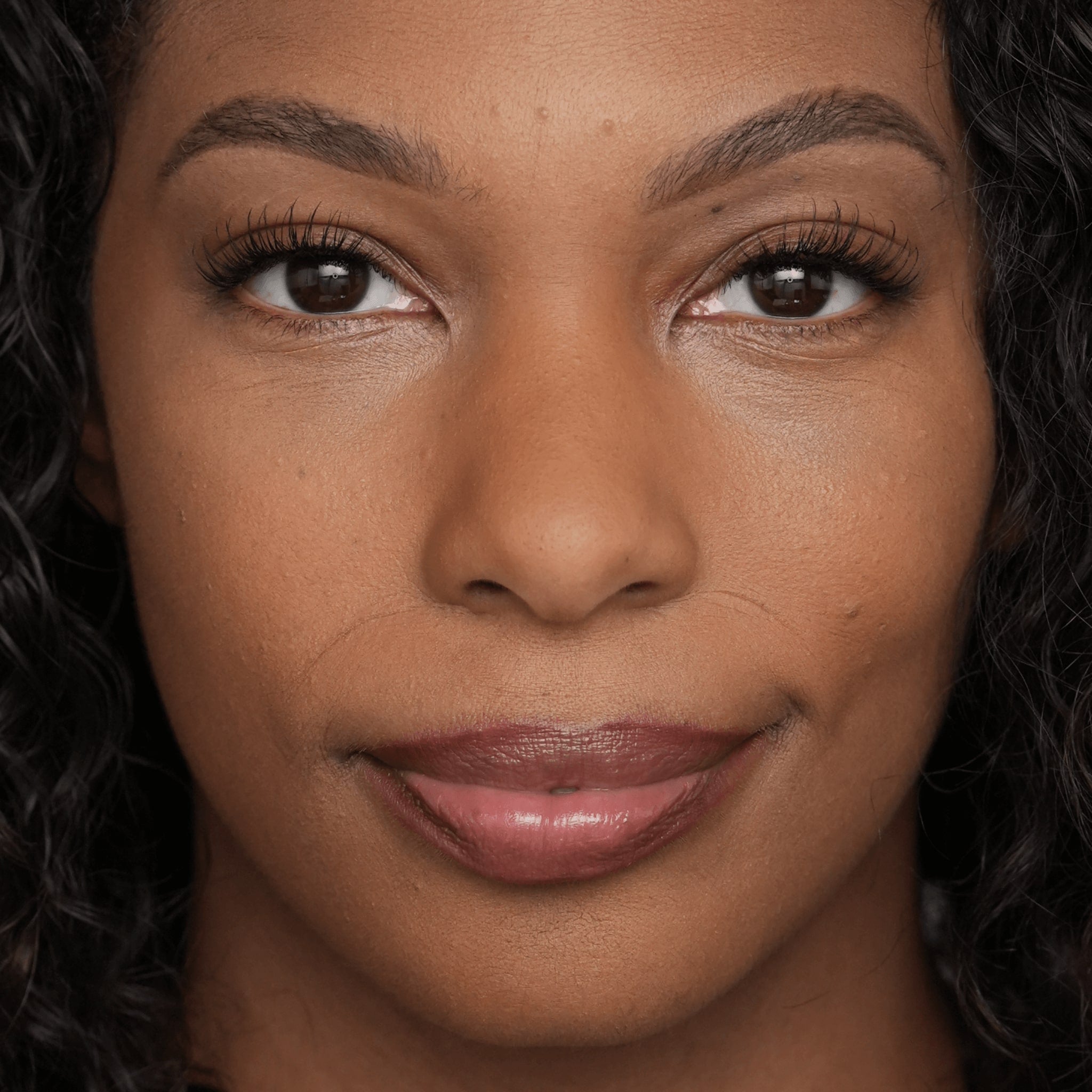 Close up of a woman's face and skin