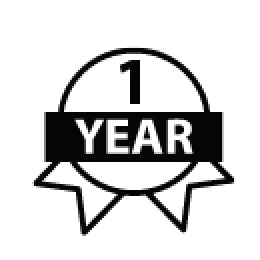 Circular 1 year warranty icon