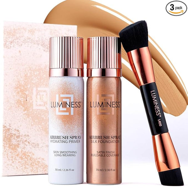 Get Airbrush Spray Silk Foundation Starter Kit – LUMINESS