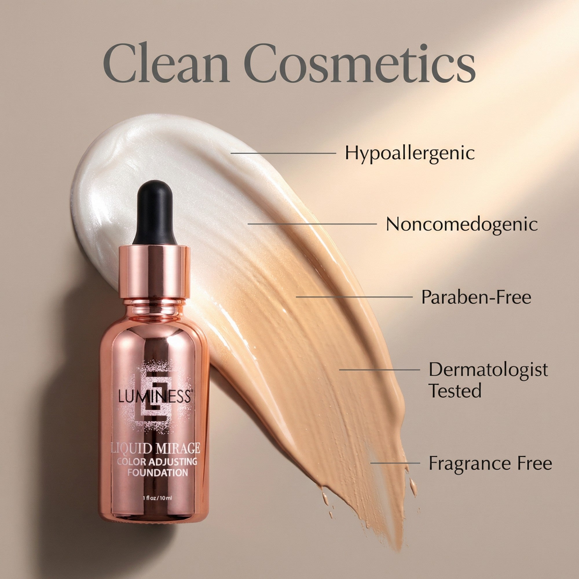 Liquid Mirage Color Adjusting Foundation + SPF50 – LUMINESS